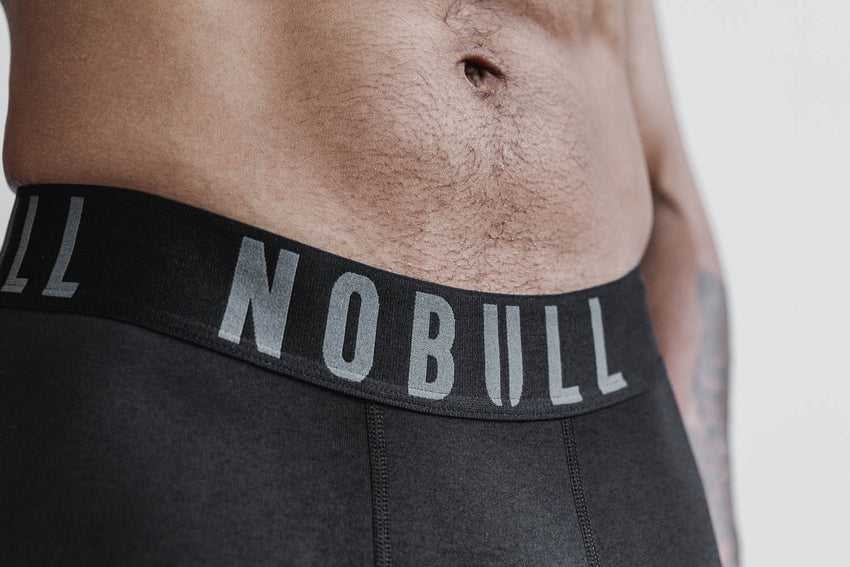 Nobull 3/4 Compression Tight (Plush Heather) Bottoms Black Heather | 9738-DYXHW