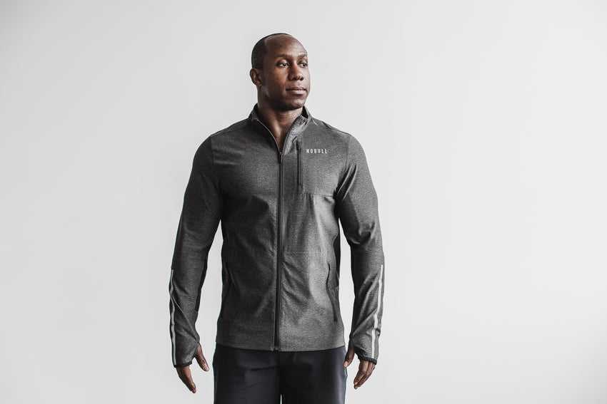 Nobull 4-Way Stretch Woven Jacket Outerwear Graphite | 8923-QYFWX