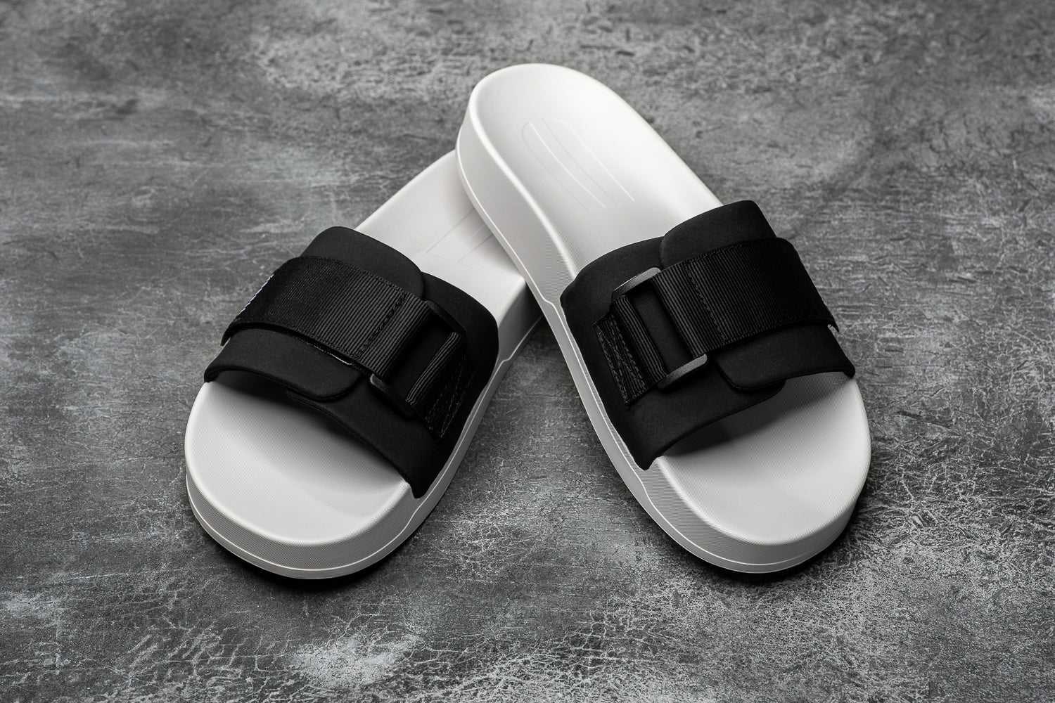 Nobull Adjustable Slide Slides Black Ivory | 6810-YVUHB