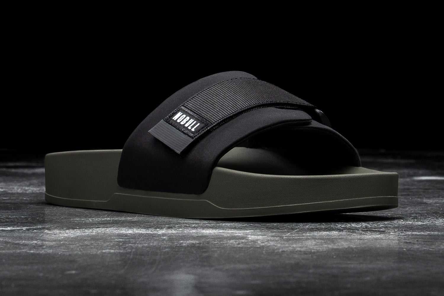 Nobull Adjustable Slide Slides Black Ivy | 3045-LTISE