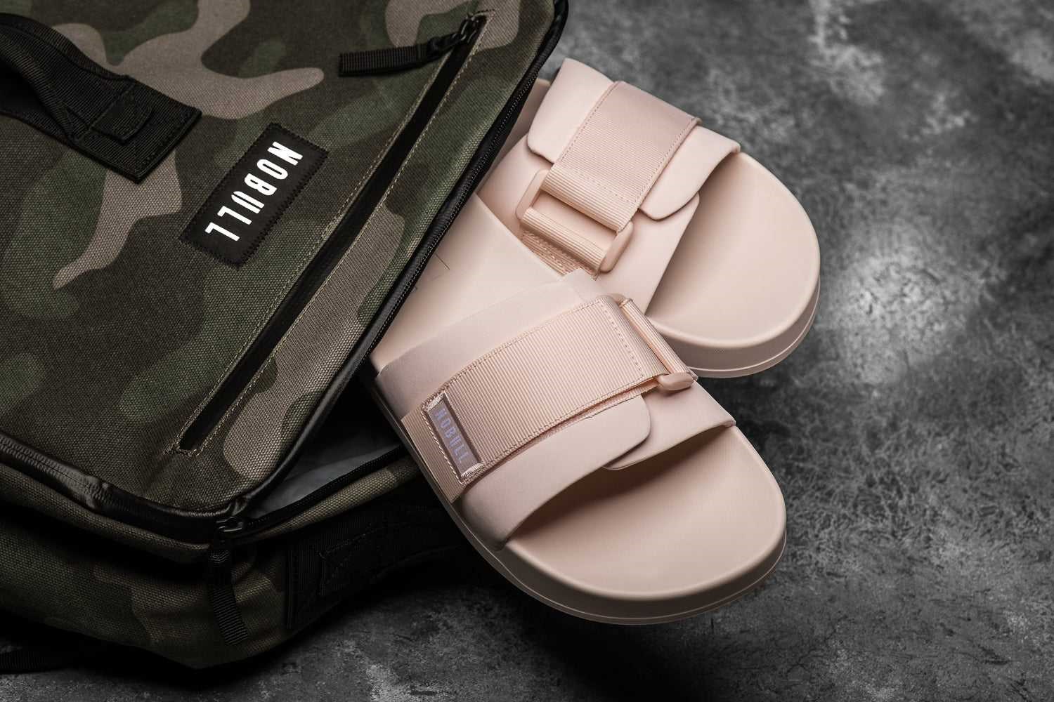 Nobull Adjustable Slide Slides Blush | 0184-MYURE