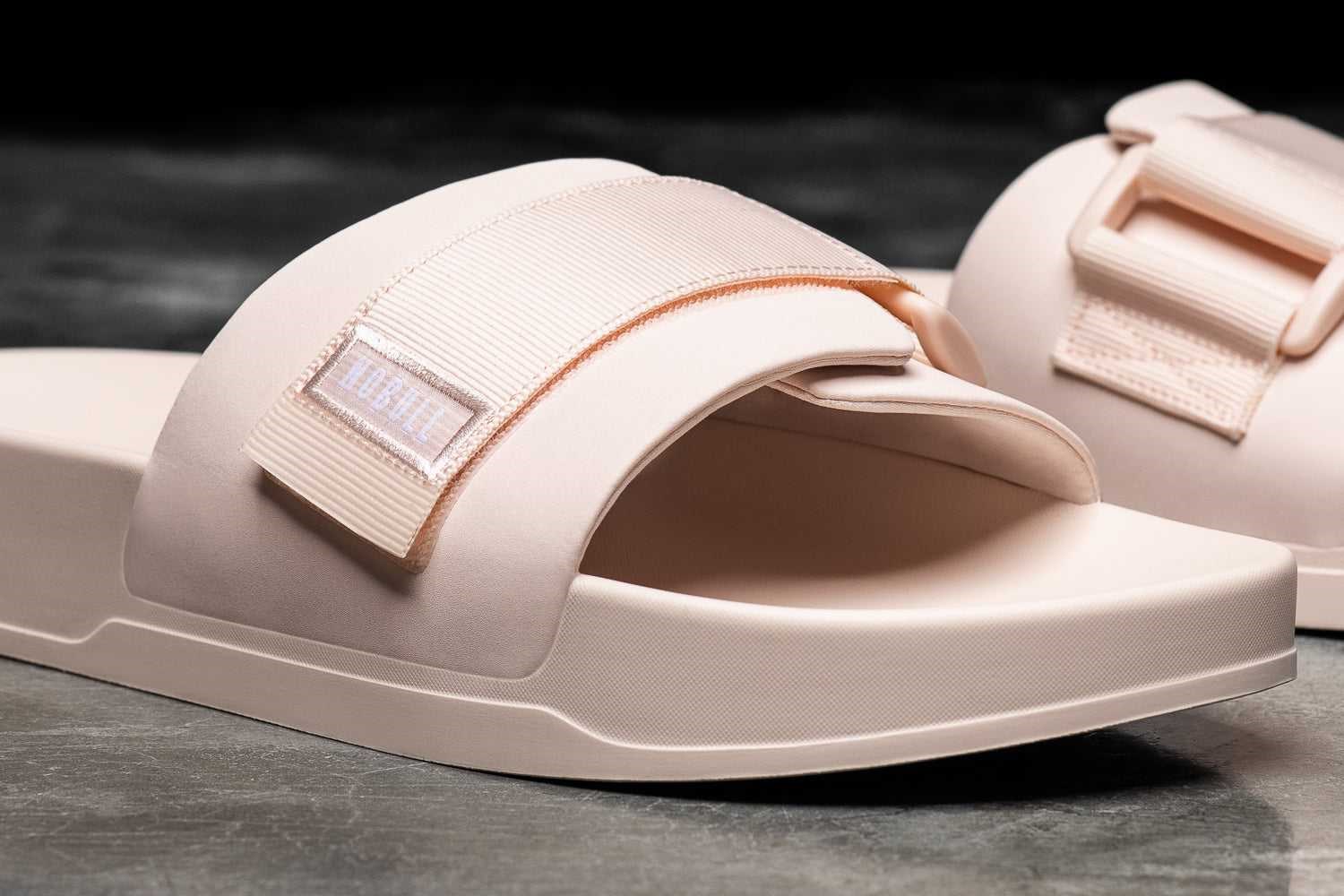 Nobull Adjustable Slide Slides Blush | 0184-MYURE