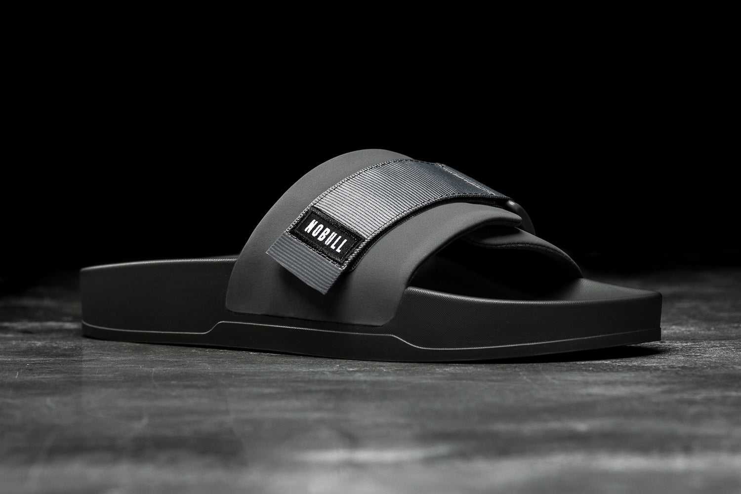 Nobull Adjustable Slide Slides Dark Grey | 4957-PQIBL