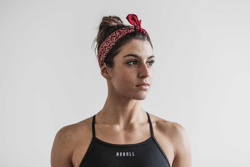 Nobull Bandana Scarves & Bandanas Deep Wine Wildflower | 2864-CWZNG