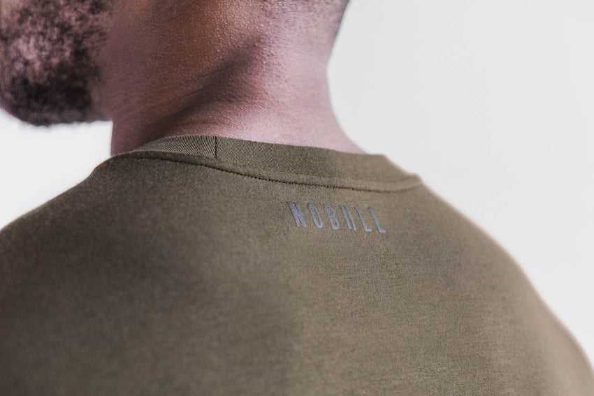 Nobull Blended Merino Wool Long Sleeve Tee Tanks & Tees Army Green | 1240-RTVWM