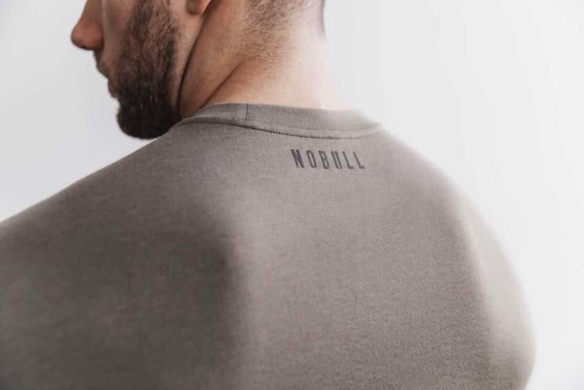 Nobull Blended Merino Wool Long Sleeve Tee Tanks & Tees Dark Fallen Rock | 2735-GBVKF