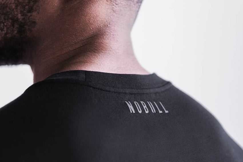 Nobull Blended Merino Wool Long Sleeve Tee Tanks & Tees Black | 8215-SWUJO