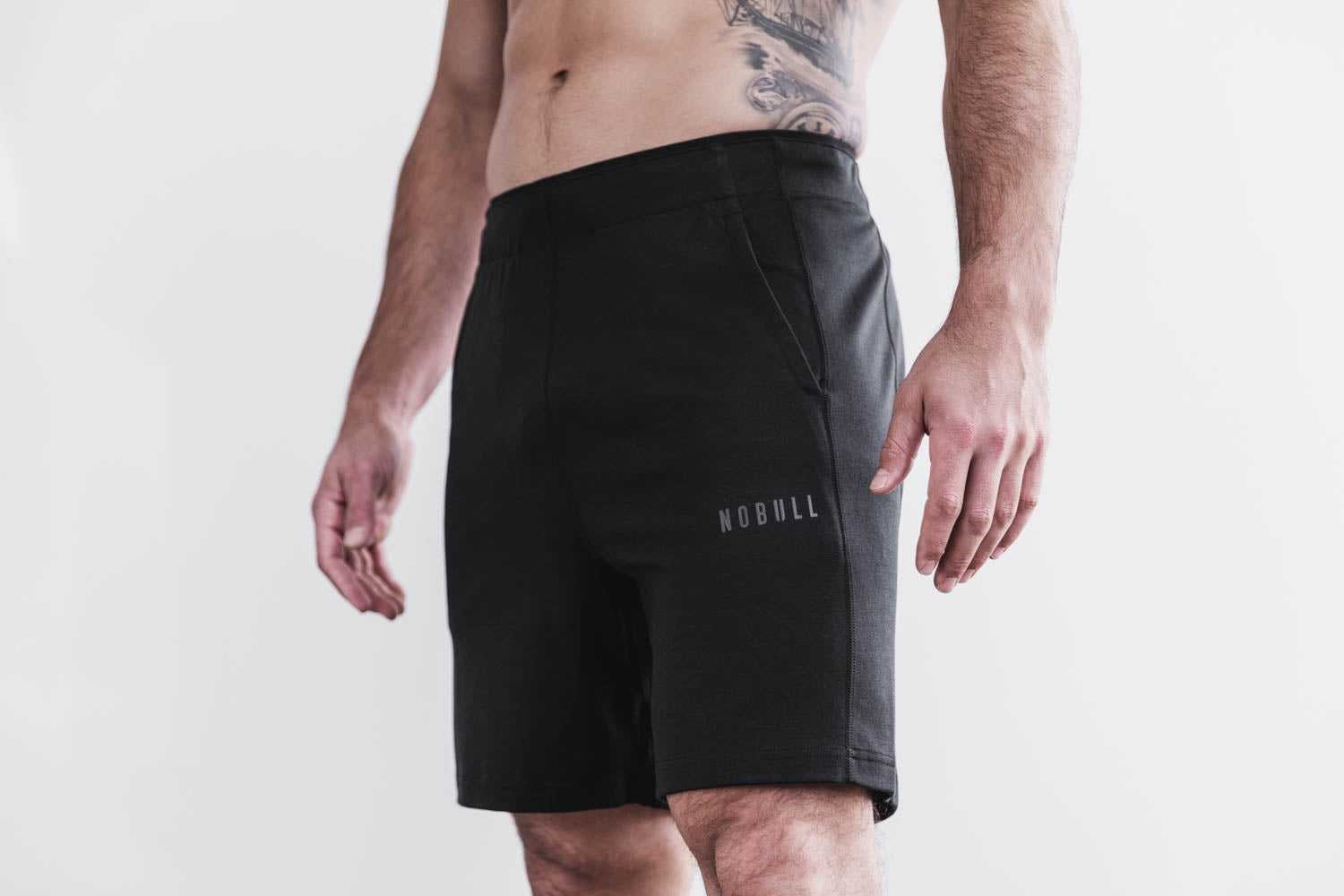 Nobull Blended Merino Wool Short 7 inches Bottoms Black | 4120-IWXAE