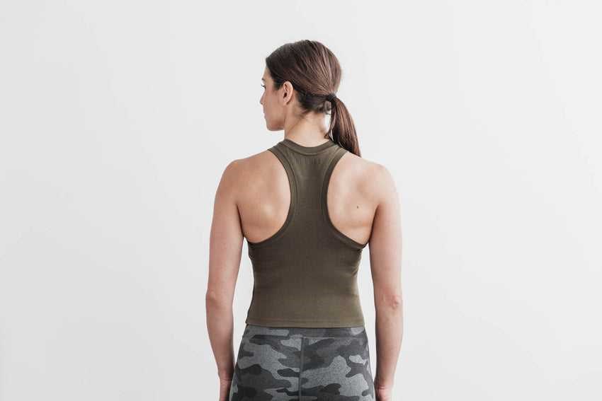 Nobull Blended Merino Wool Tank Tanks & Tees Army Green | 1839-OSATK