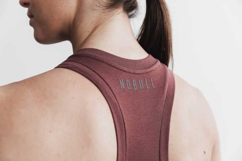 Nobull Blended Merino Wool Tank Tanks & Tees Redwood | 7058-DTVXZ