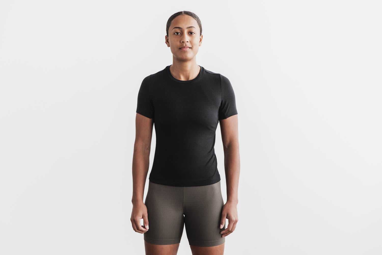 Nobull Blended Merino Wool Tee Tanks & Tees Black | 0259-TNDGM