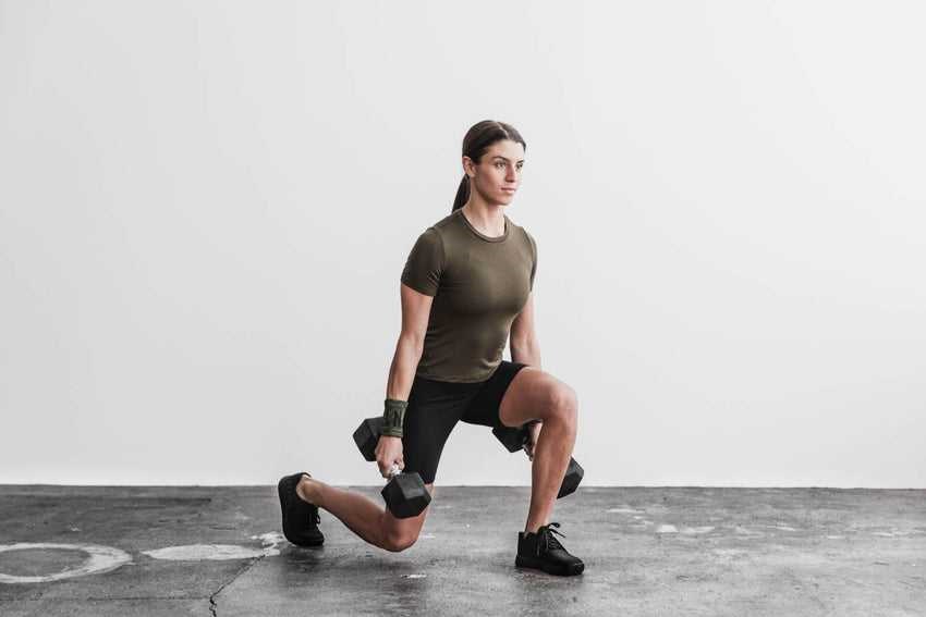 Nobull Blended Merino Wool Tee Tanks & Tees Army Green | 5486-CXJMD