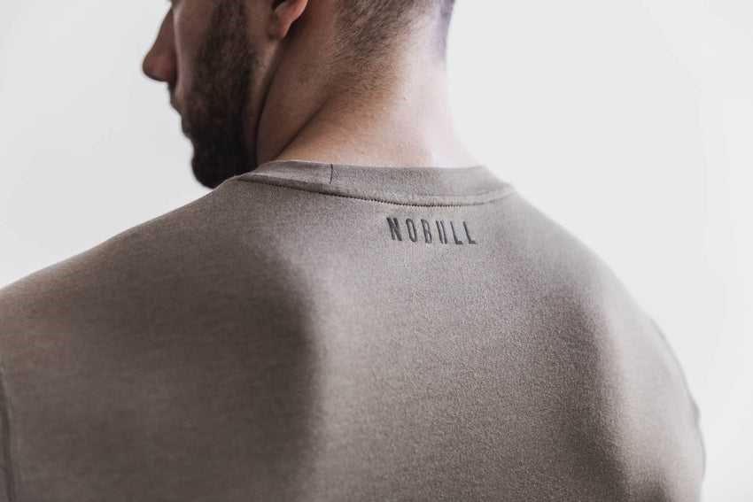 Nobull Blended Merino Wool Tee Tanks & Tees Dark Fallen Rock | 6913-XZPVR