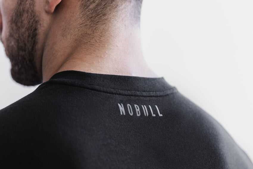 Nobull Blended Merino Wool Tee Tanks & Tees Black | 8527-CZUYD