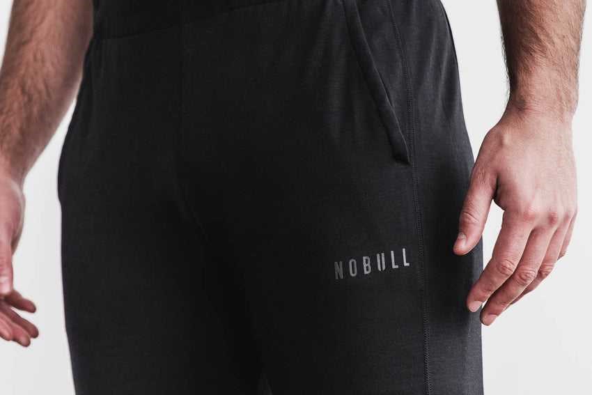 Nobull Blended Merino Wool Track Pant Bottoms Black | 6091-CYIKO