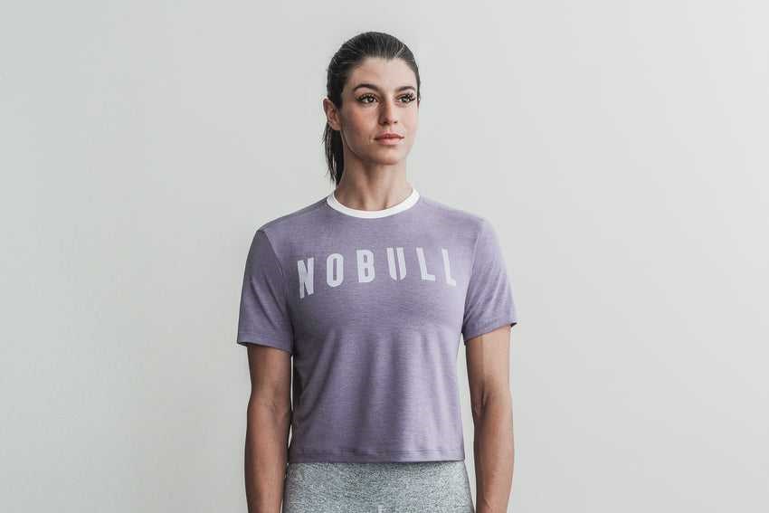 Nobull Boxy Tee Tanks & Tees Lavender | 3869-PIZDX