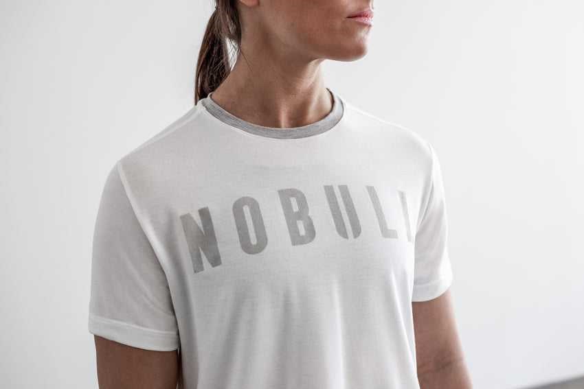 Nobull Boxy Tee Tanks & Tees White | 1439-EGJRH