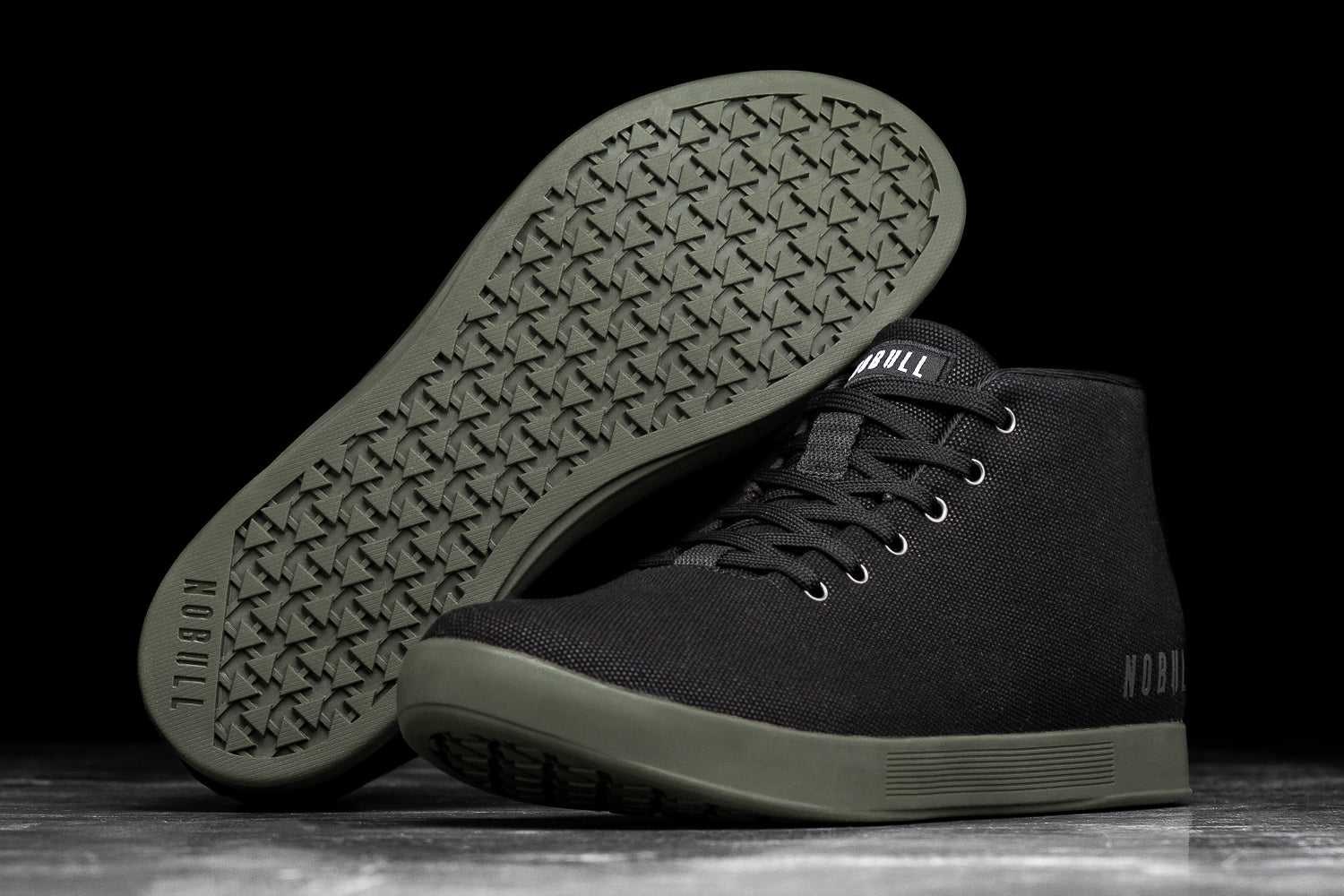 Nobull Canvas Mid Trainer Canvas Black Ivy | 2845-NKWBA