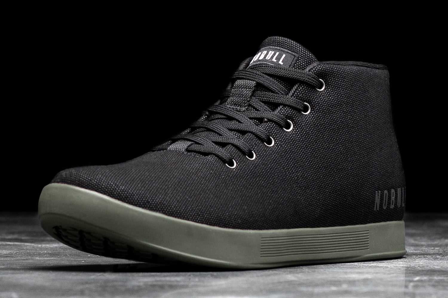 Nobull Canvas Mid Trainer Canvas Black Ivy | 2845-NKWBA