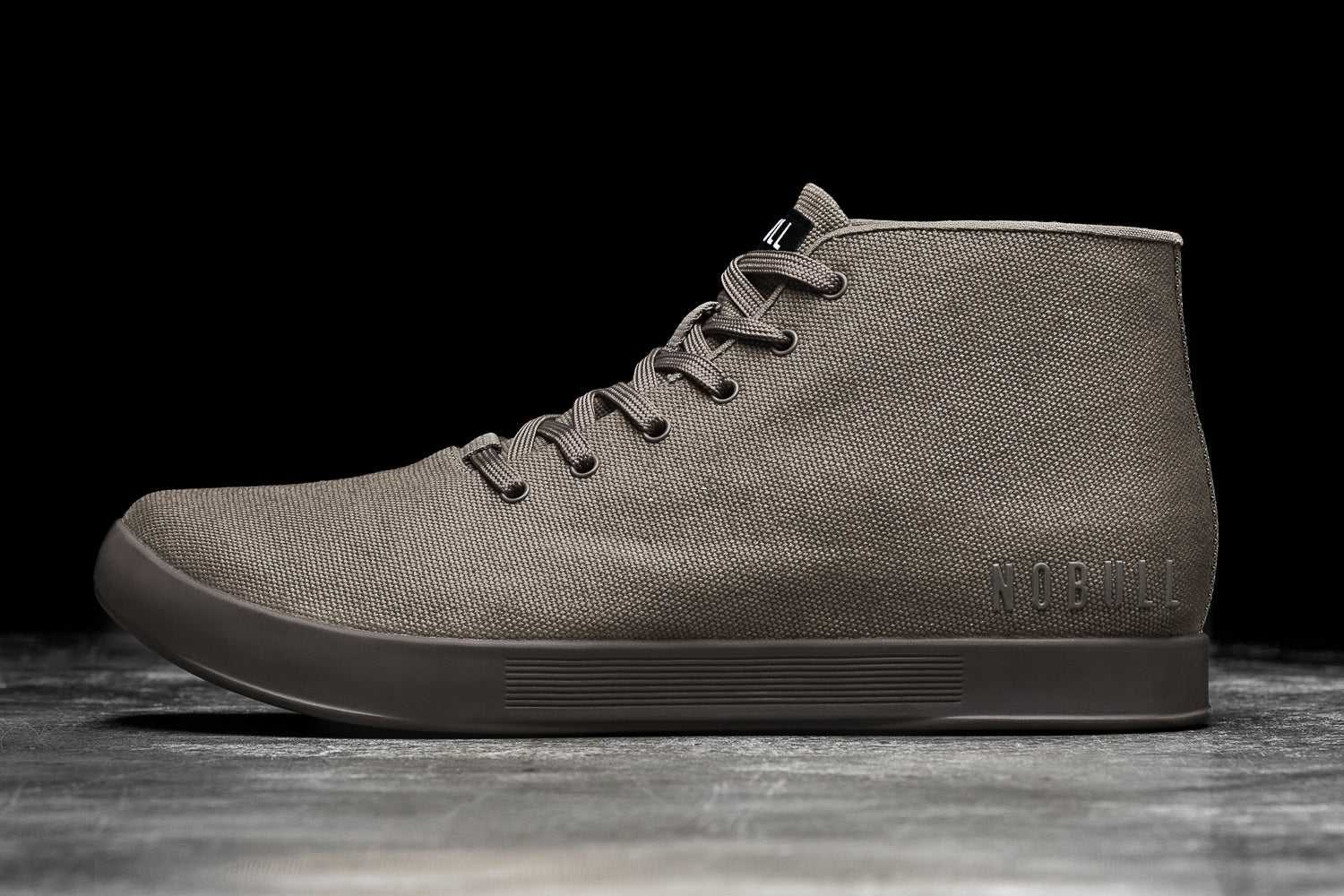 Nobull Canvas Mid Trainer Canvas Fallen Rock Espresso | 0658-TLDME