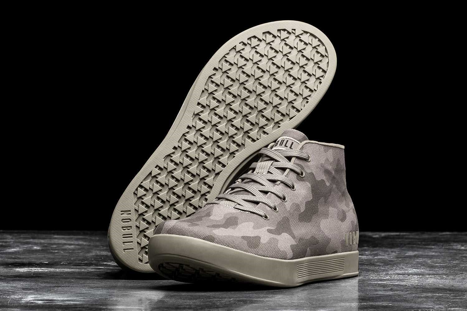 Nobull Canvas Mid Trainer Canvas Fallen Rock Camo | 4013-TIRDE