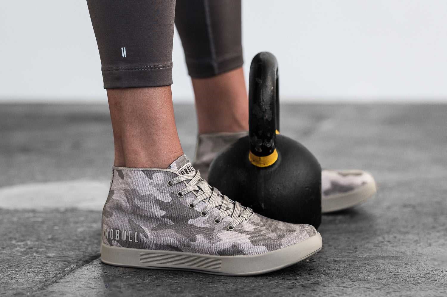 Nobull Canvas Mid Trainer Canvas Fallen Rock Camo | 4013-TIRDE