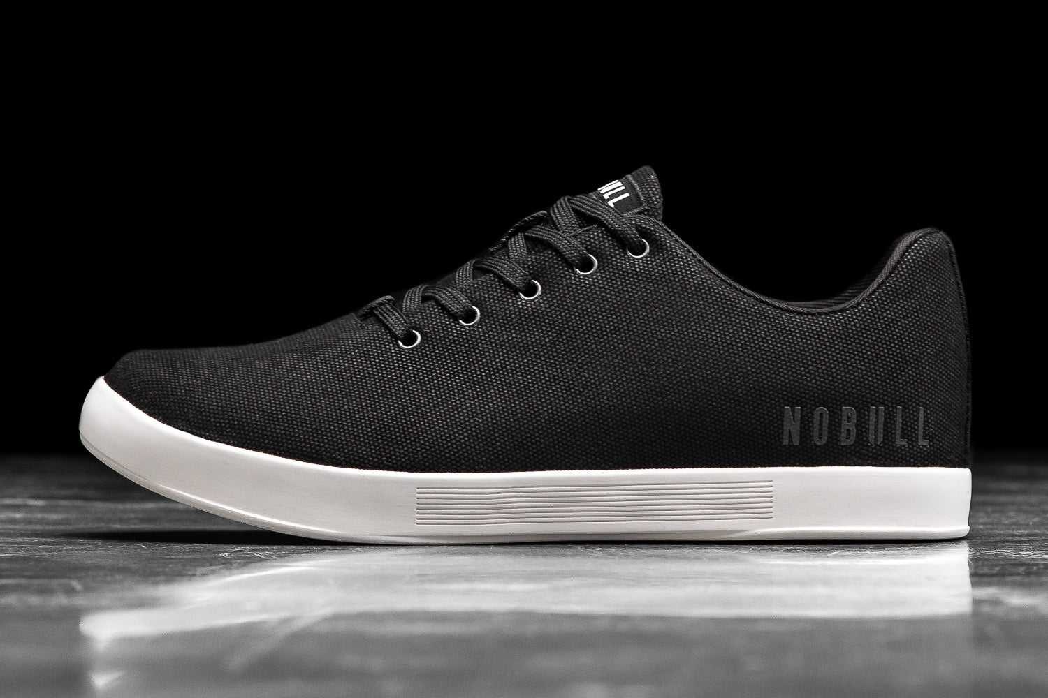 Nobull Canvas Trainer Canvas Black Ivory | 4736-LZOHN