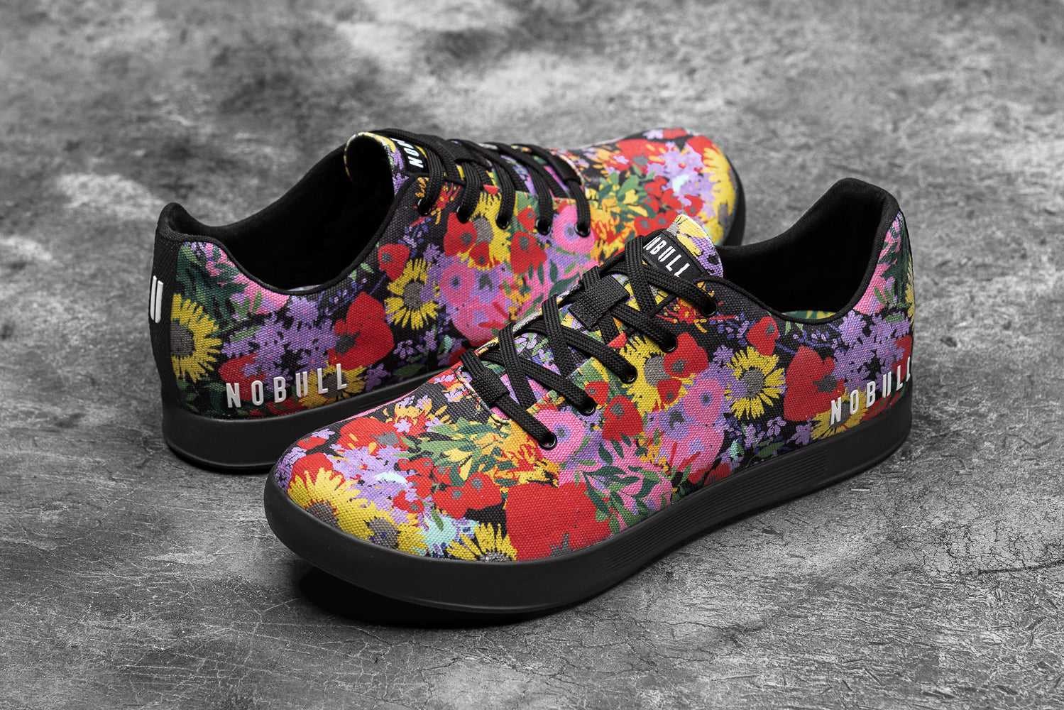 Nobull Canvas Trainer Canvas Black Superblossom | 9250-ZRMIE