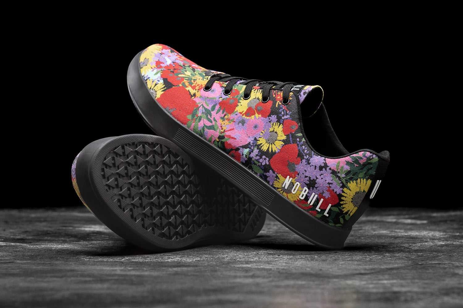 Nobull Canvas Trainer Canvas Black Superblossom | 9250-ZRMIE