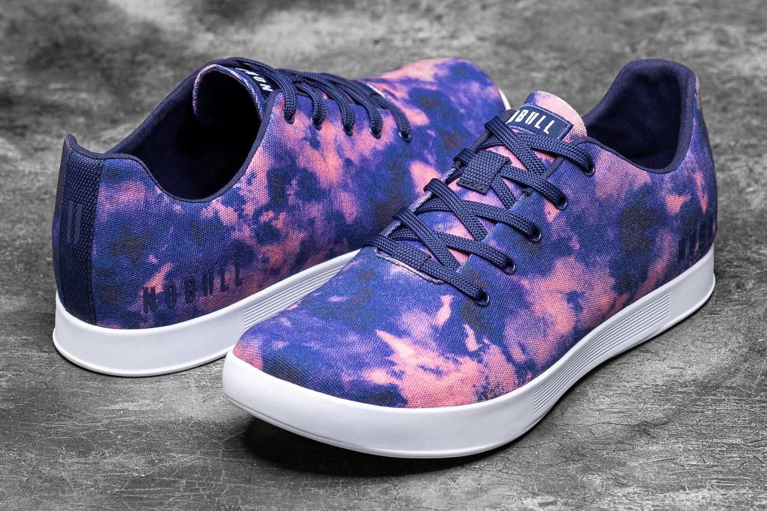 Nobull Canvas Trainer Canvas Indigo / Pink Tie-Dye | 2701-NKDZS