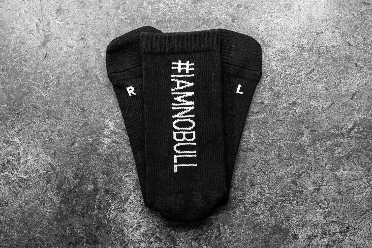 Nobull Crew Sock (#Iamnobull) Socks Black | 2157-SVIDM