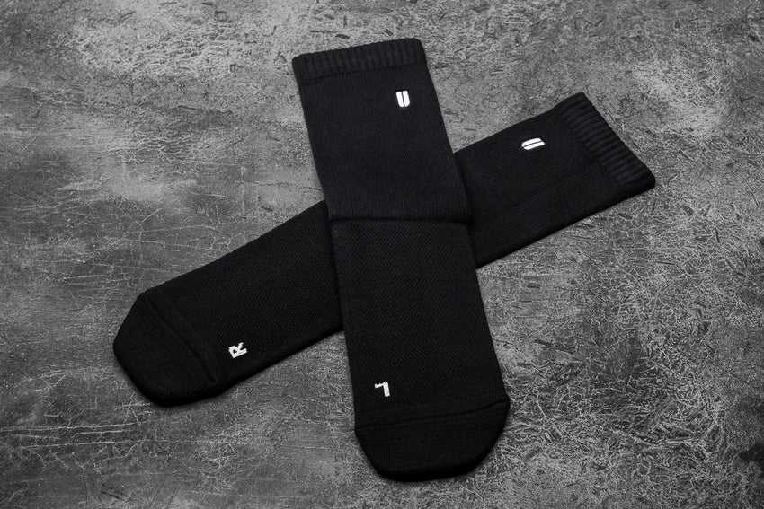 Nobull Crew Sock Socks Black | 1789-SIRKH