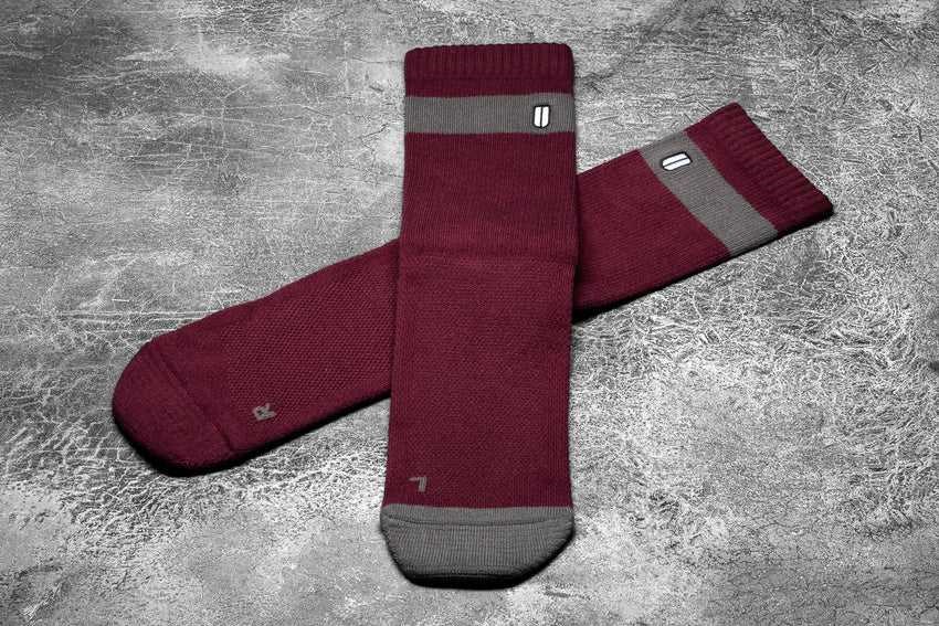 Nobull Crew Sock Socks Cabernet Dark Grey | 8157-CGNKZ