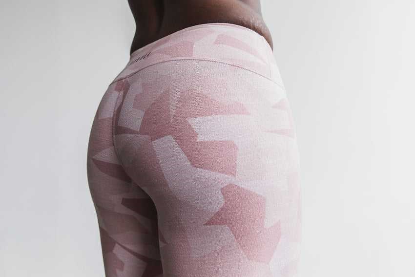 Nobull Crop (Melange) Bottoms Dusty Rose Camo Melange | 2614-ZJIFL