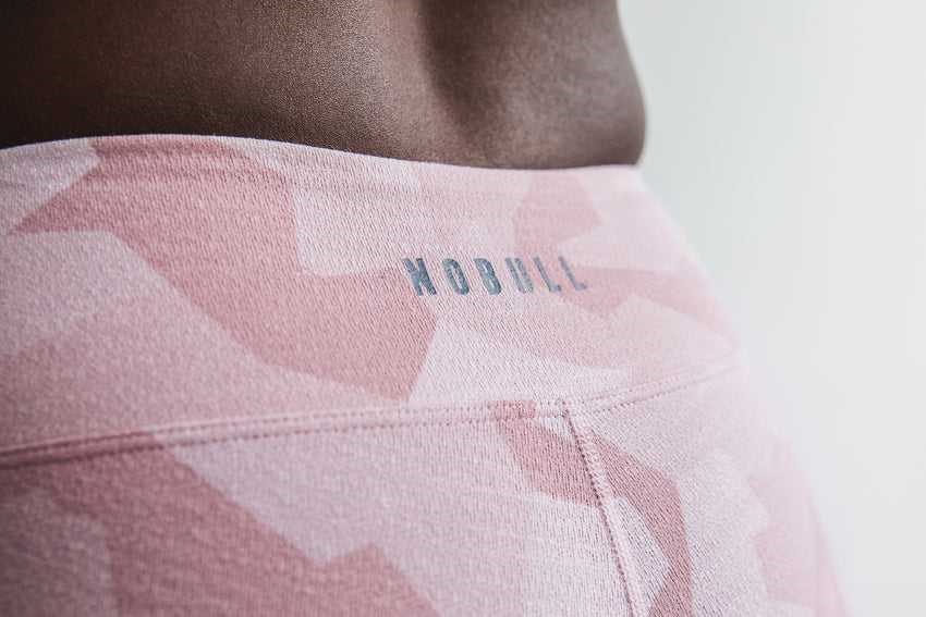 Nobull Crop (Melange) Bottoms Dusty Rose Camo Melange | 2614-ZJIFL