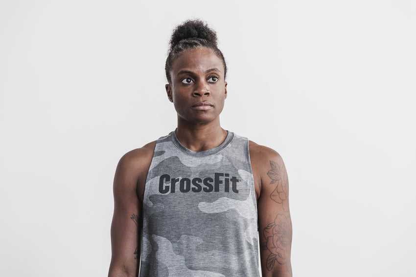 Nobull Crossfit High-Neck Tank (Camo) Tanks & Tees Grey Camo | 9481-ZGRDK