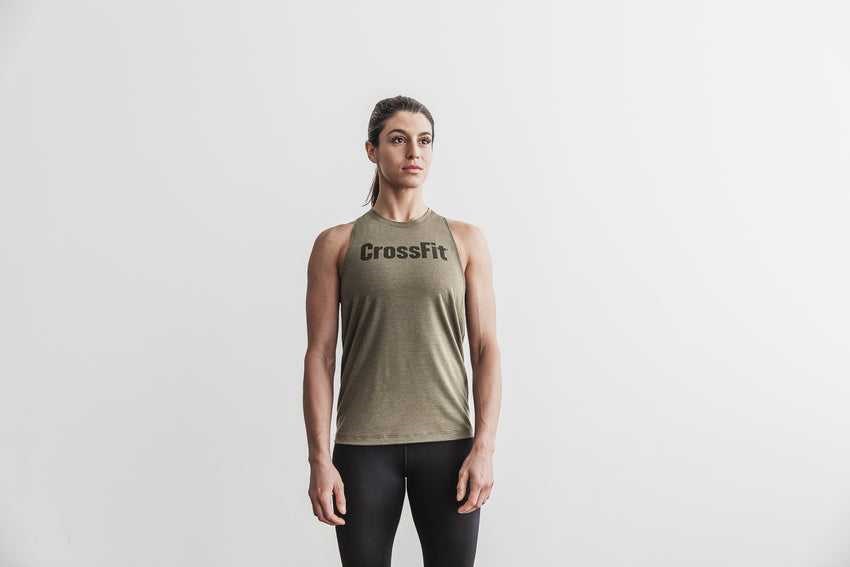 Nobull Crossfit High-Neck Tank Tanks & Tees Army Green | 3972-PXGTA