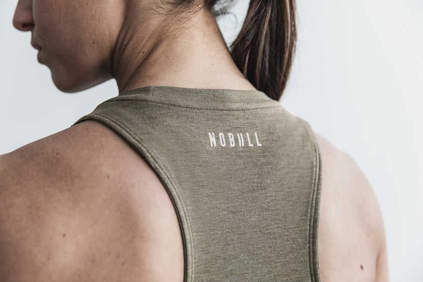 Nobull Crossfit High-Neck Tank Tanks & Tees Army Green | 3972-PXGTA