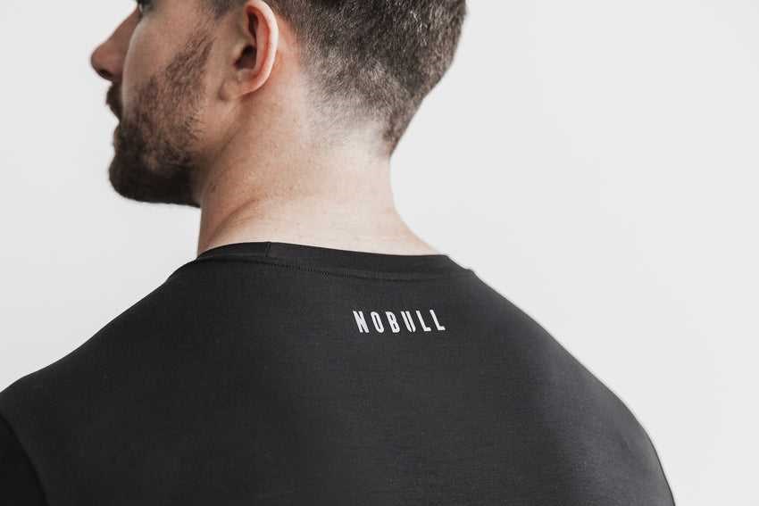 Nobull Crossfit Long Sleeve Tee Tanks & Tees Black | 1923-FHEYZ