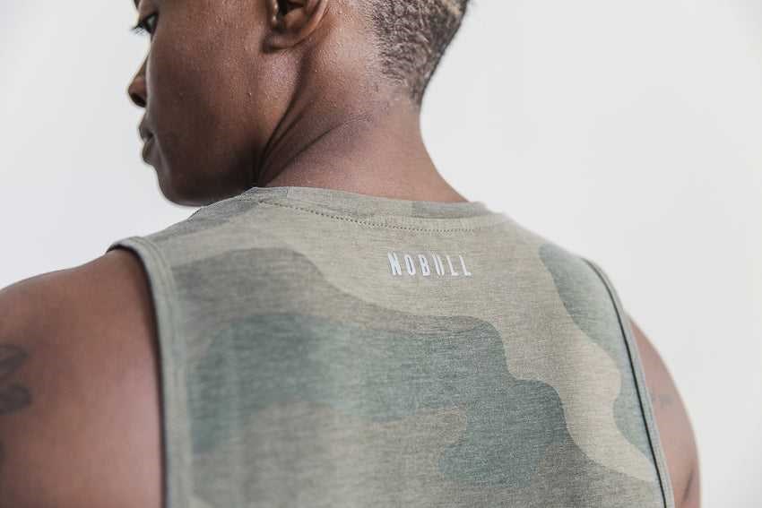 Nobull Crossfit Muscle Tank (Camo) Tanks & Tees Army Green Camo | 7385-KYCTI