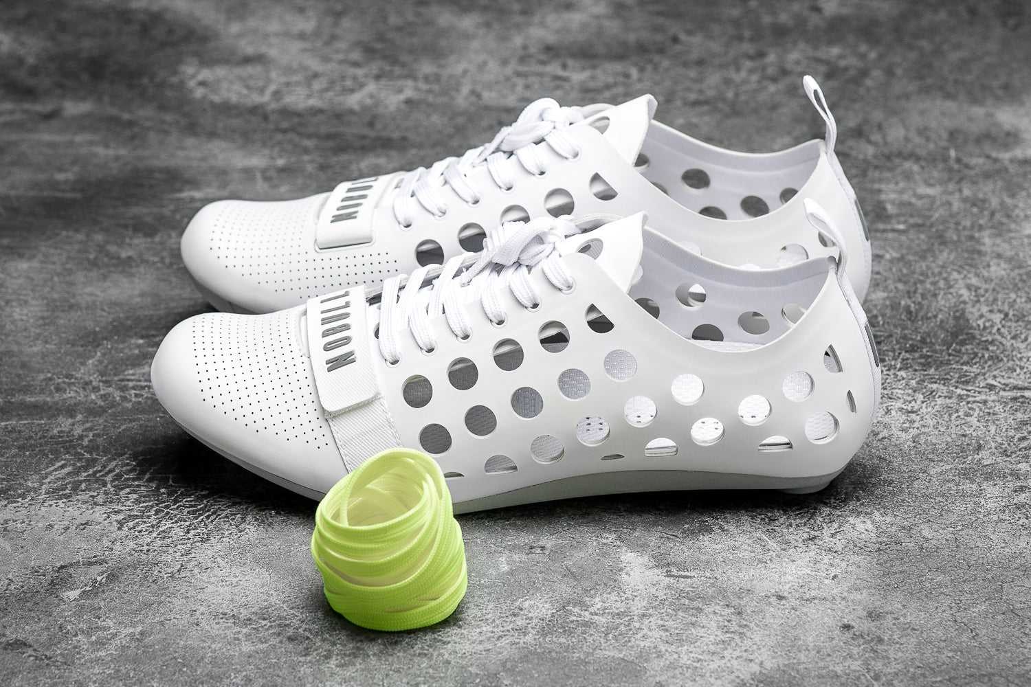 Nobull Cycling Shoe Cycling Gear White | 0261-VKNIG