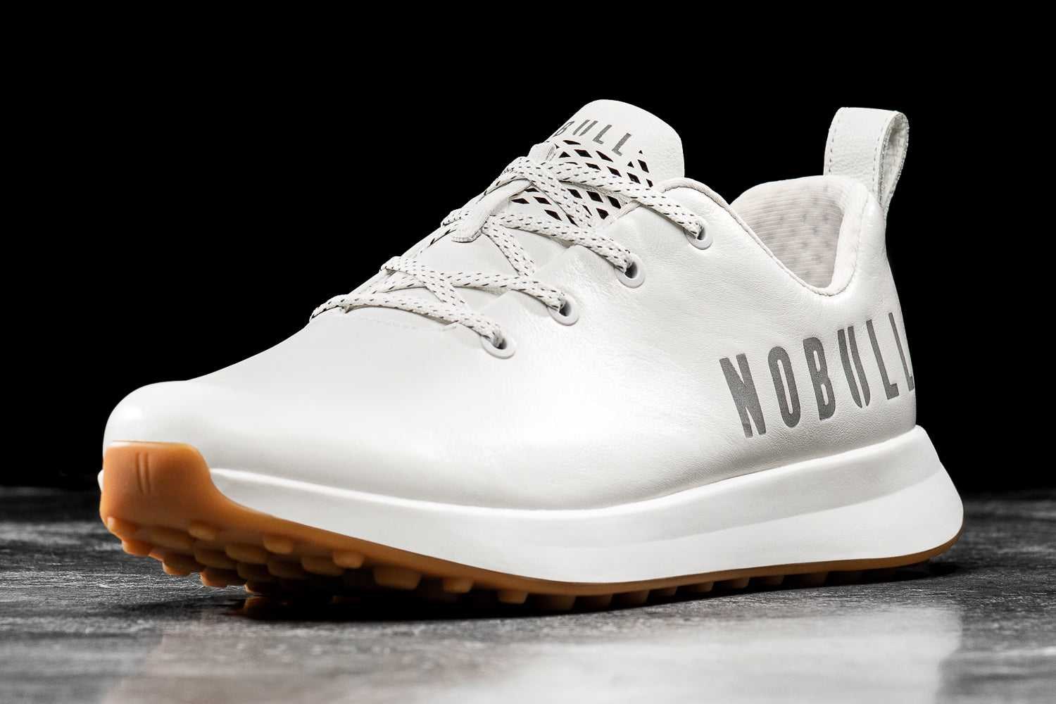 Nobull Golf Shoe Golf Gear White Leather | 3687-CONKR