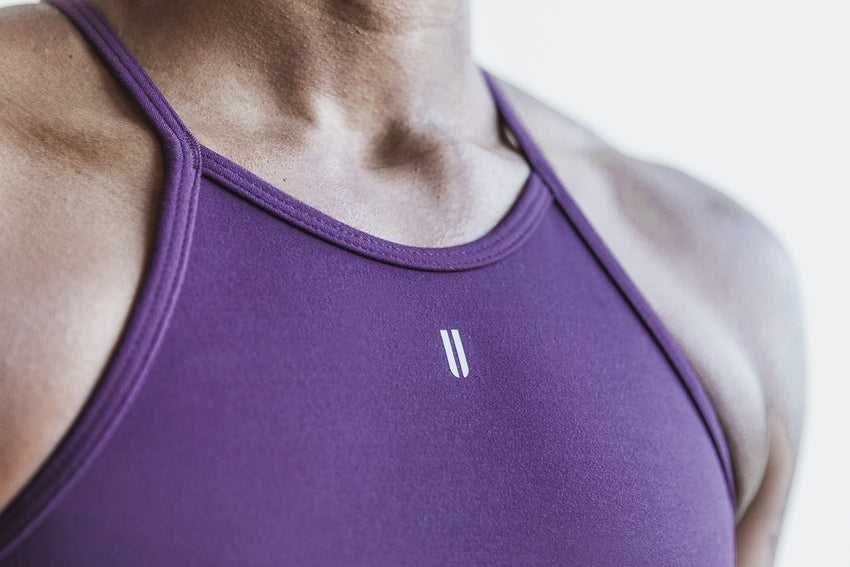 Nobull Halter Sports Bra (Matte) Sports Bras Plum Matte | 1602-NXHFL