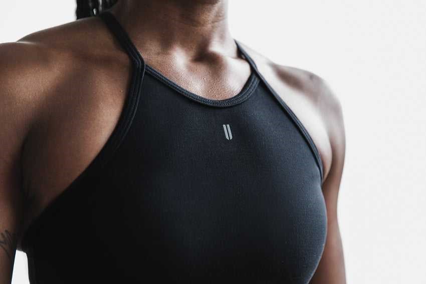 Nobull Halter Sports Bra (Matte) Sports Bras Black Matte | 5017-STRYH