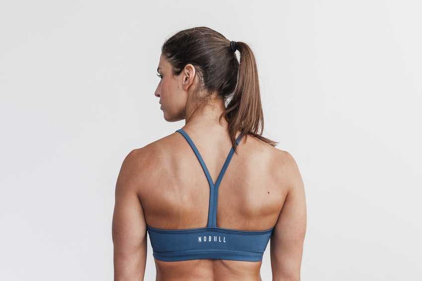 Nobull Halter Sports Bra (Matte) Sports Bras Coastal Blue Matte | 5376-QYIJD