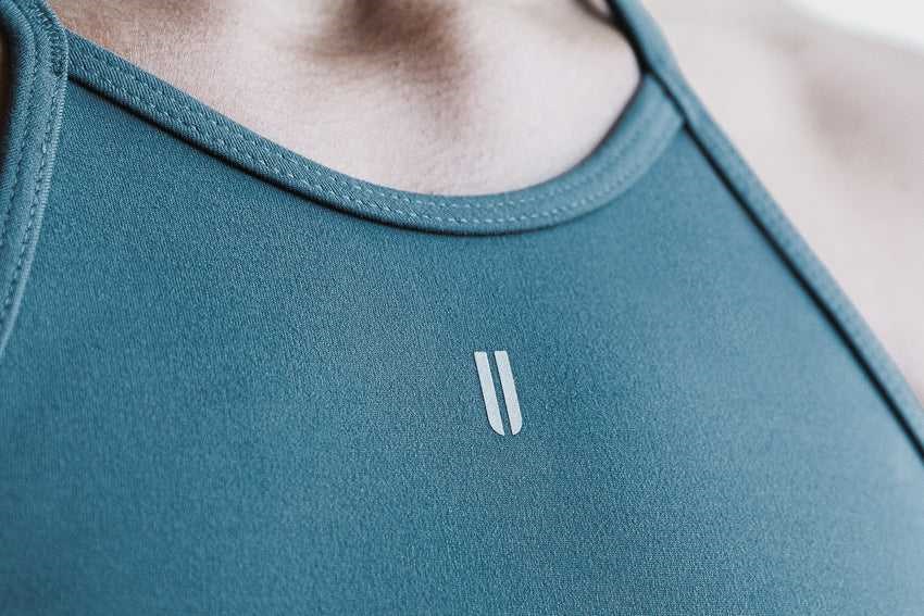 Nobull Halter Sports Bra (Matte) Sports Bras Deep Teal Matte | 5389-LTZHU