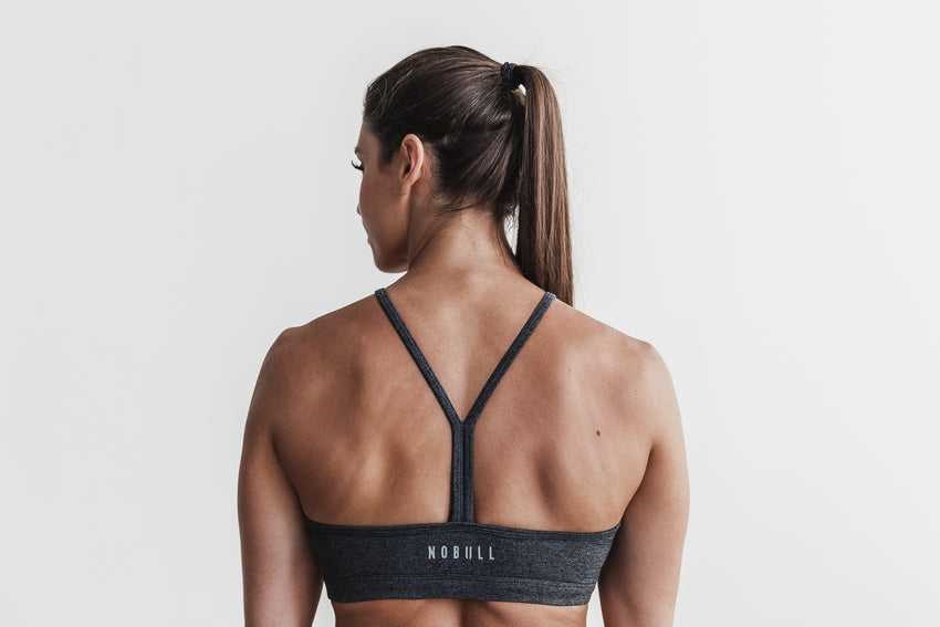 Nobull Halter Sports Bra (Matte) Sports Bras Charcoal Heather Matte | 7698-KLQVB