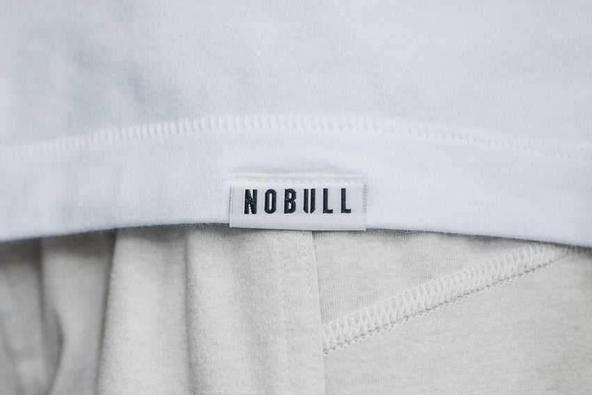 Nobull Heavyweight Long Sleeve Pocket Boxy Tee Tanks & Tees White | 9683-WTKHP