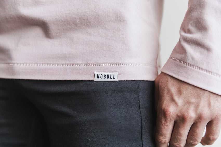 Nobull Heavyweight Long Sleeve Pocket Tee Tanks & Tees Dusty Rose | 1890-XZERY