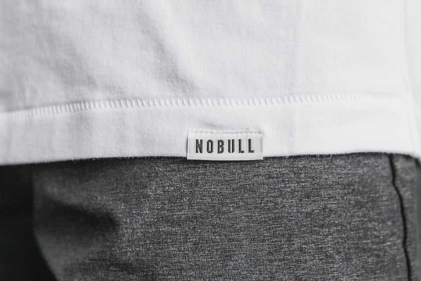 Nobull Heavyweight Long Sleeve Pocket Tee Tanks & Tees White | 3506-SLTMC